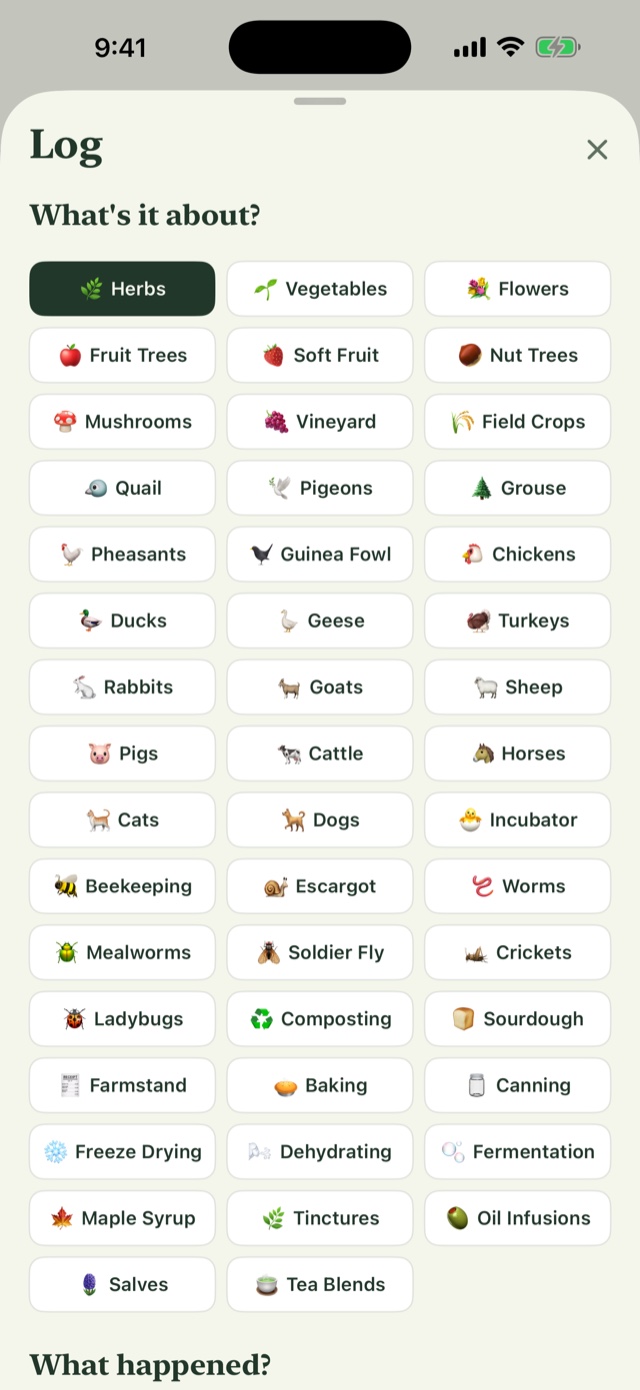 iPhone screenshot: If you raise it, you can log it